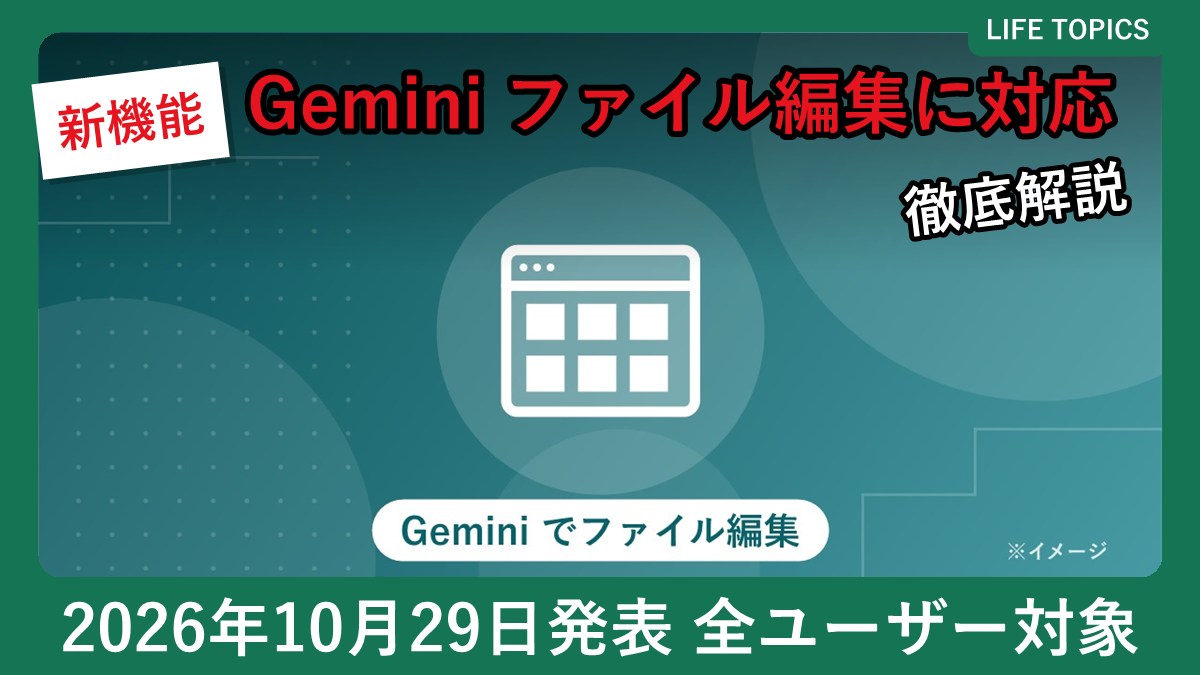 Geminiアプリのファイル編集機能のイメージ